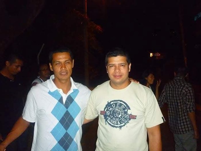Harold González Paz junto a su maestro Marco Cobo